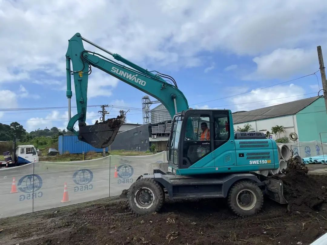 “山河绿”迈向南太平洋岛,山河智能轮挖助力斐济基础设施建设